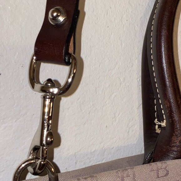 Dooney & Bourke Vintage Monogram Signature Logo Tassel Tote Satchel Bag - Picture 8 of 11